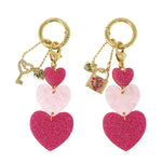 Load image into Gallery viewer, Pink Poppy BFF Heart Keyring Set
