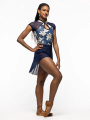 Eleve Asymmetrical Short Mesh Skirt