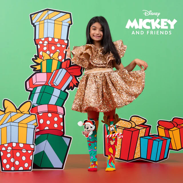 Mad Mia Mickey and Pluto Christmas Socks