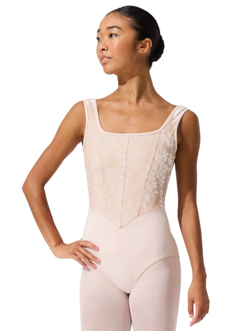 Capezio Cristobal Leotard- Crystal Cream