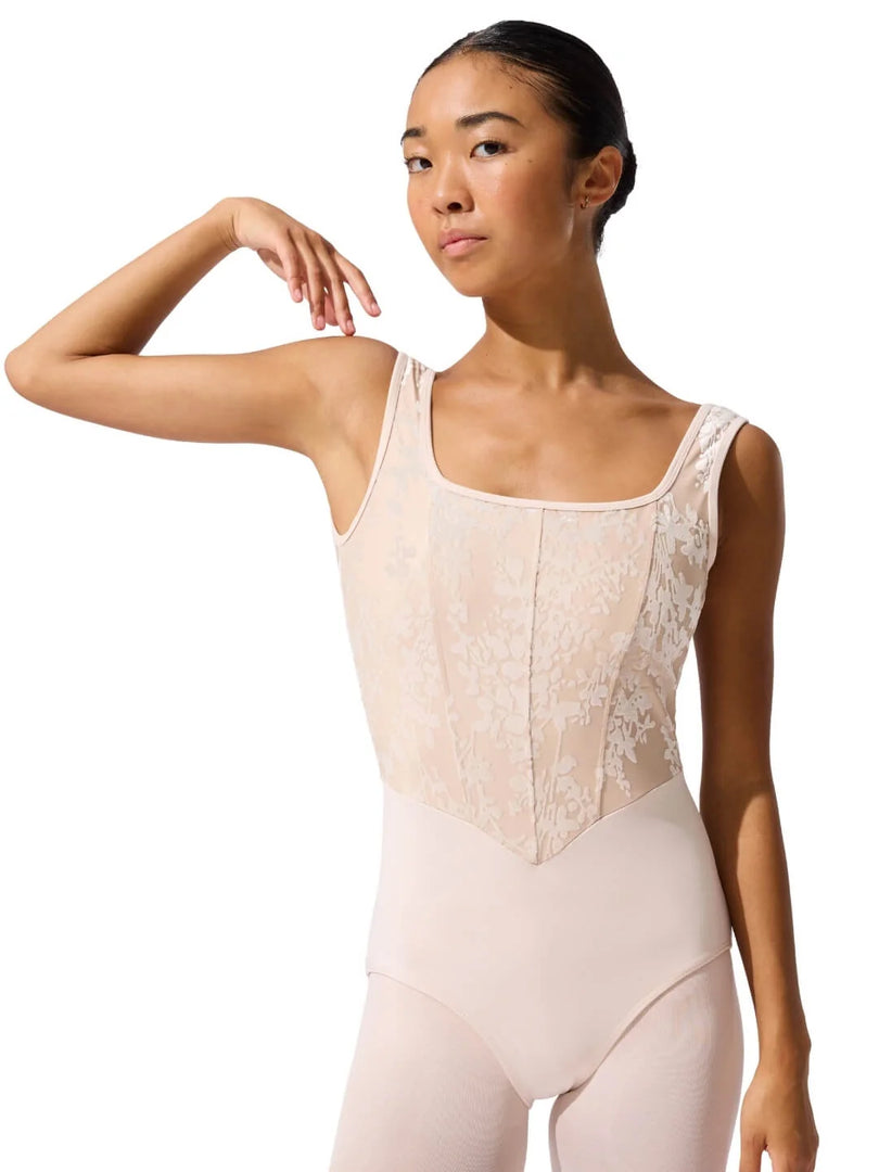 Capezio Cristobal Leotard- Crystal Cream