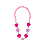 Load image into Gallery viewer, Pink Poppy Heart and Pearl Necklace
