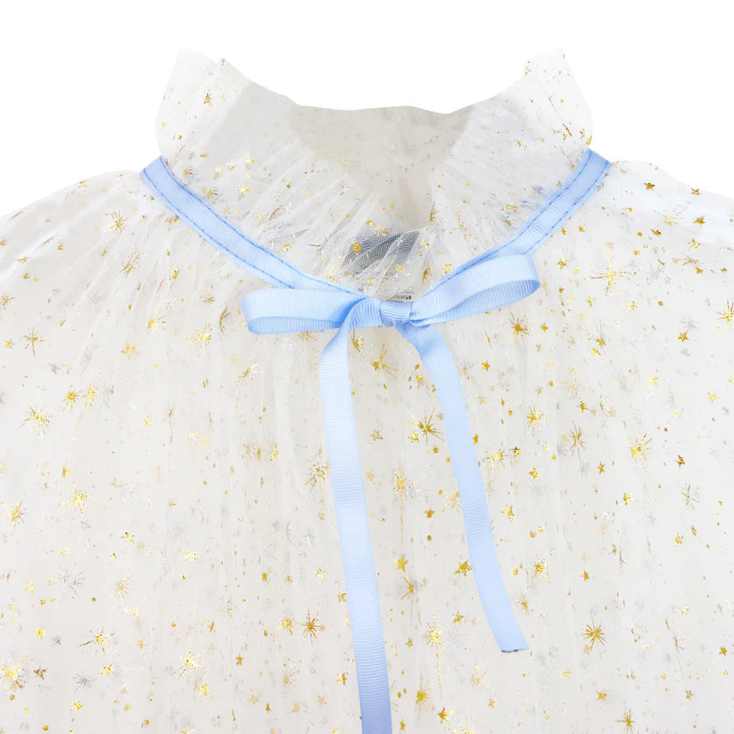 Pink Poppy Disney Frozen Gold Snowflakes Cape