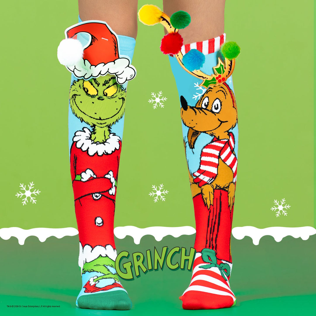Mad Mia Grinch and Max Christmas Socks