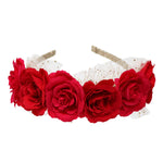 Load image into Gallery viewer, Pink Poppy Holiday Floral Headband
