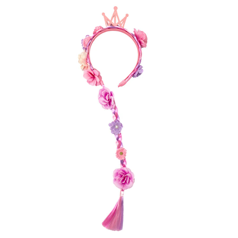 Pink Poppy Princess Braided Headband