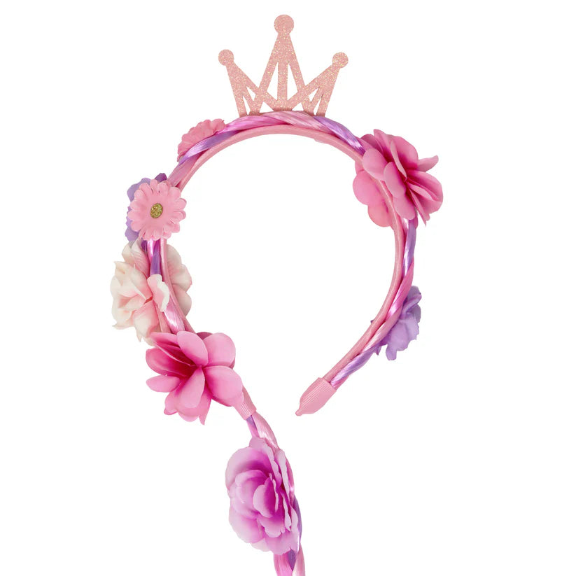 Pink Poppy Princess Braided Headband