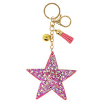 Load image into Gallery viewer, Pink Poppy Star Jewelled Bag Charm
