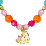 Load image into Gallery viewer, Pink Poppy Unicorn Rainbow Charm Necklace and Bracelet Set
