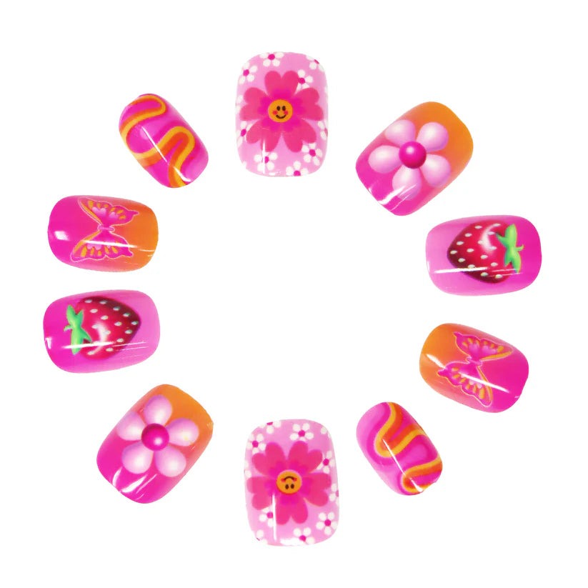 Pink Poppy Press on Nails- Fairy Butterfly