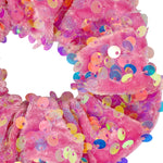 Load image into Gallery viewer, Pink Poppy Velvet Sequin Hair Scrunchie