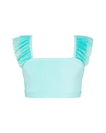 Load image into Gallery viewer, Energetiks Ruby Mesh Frill Crop Top