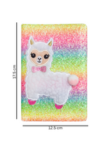 Load image into Gallery viewer, Mad Ally Fluffy Notebook with Pen- Llama
