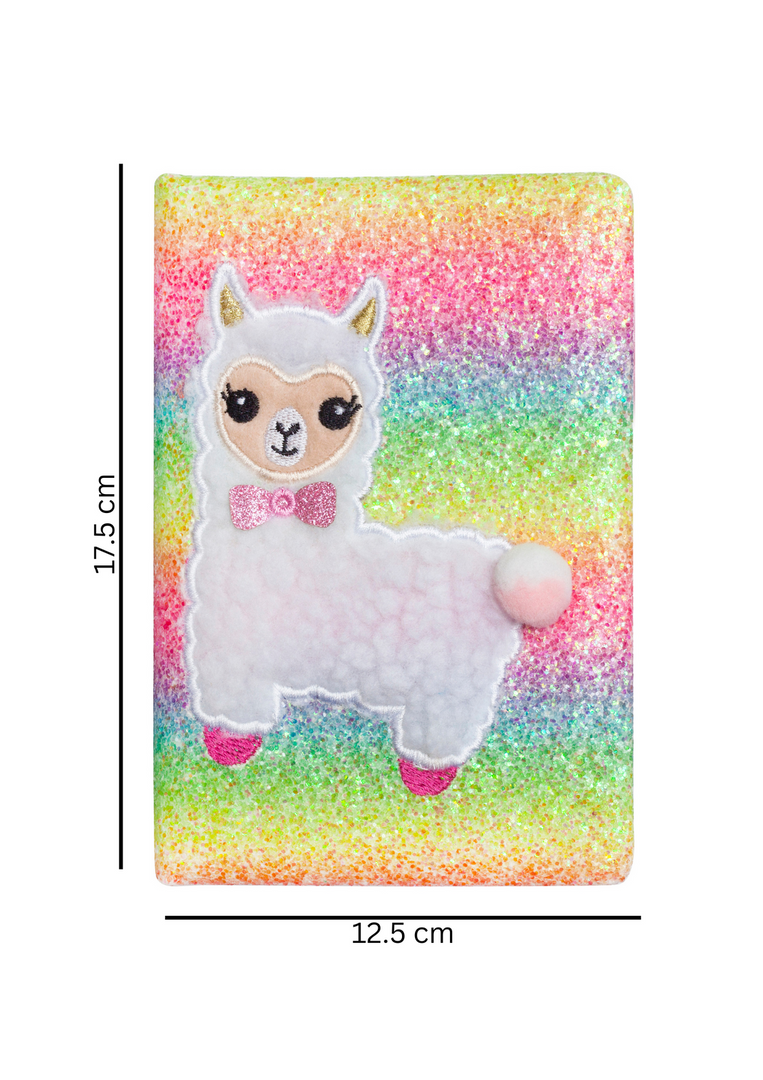 Mad Ally Fluffy Notebook with Pen- Llama