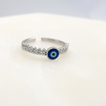Load image into Gallery viewer, Chrysalini Mati Eye Ring- DBR0011
