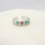 Load image into Gallery viewer, Chrysalini Mati Eye Ring- DBR0013

