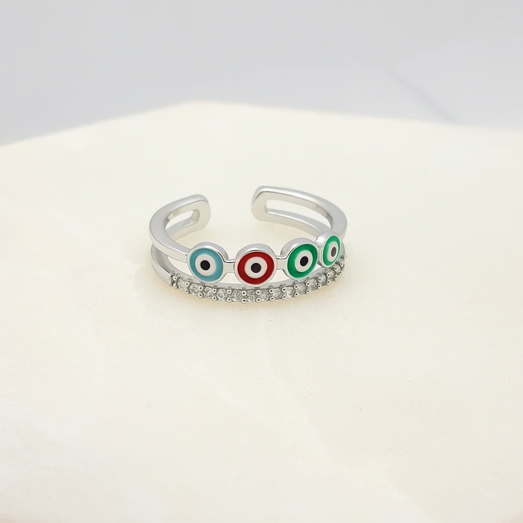 Chrysalini Mati Eye Ring- DBR0013