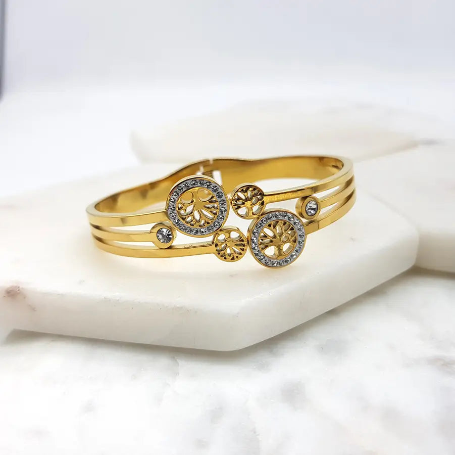 Chrysalini Tree of Life Bangle- EB6036