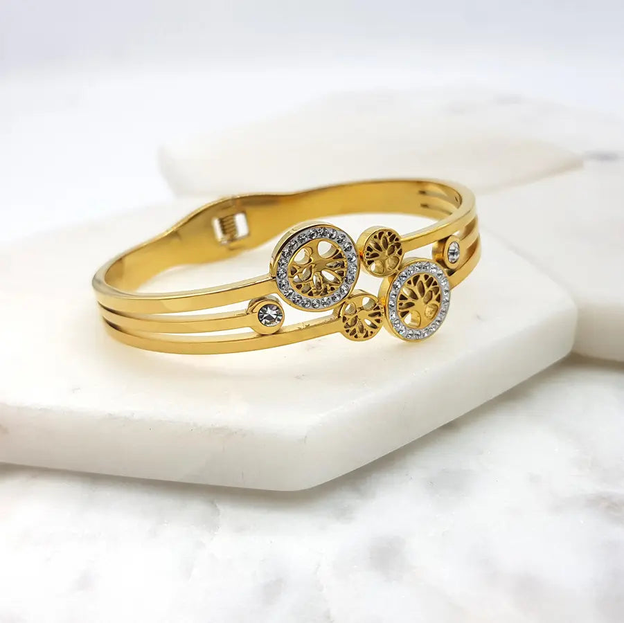 Chrysalini Tree of Life Bangle- EB6036
